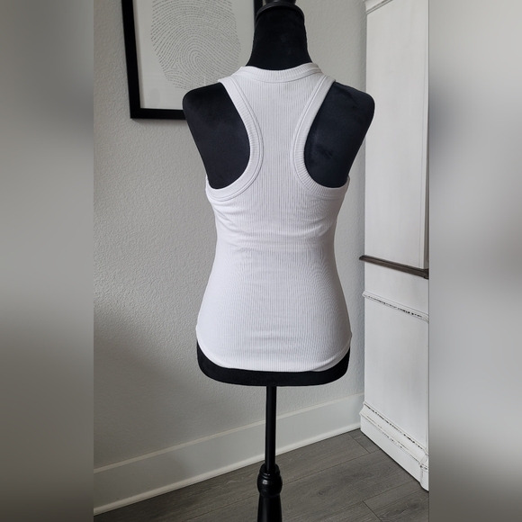 Fabletics Ribbed Tank Top White- Small - Picture 3 of 5